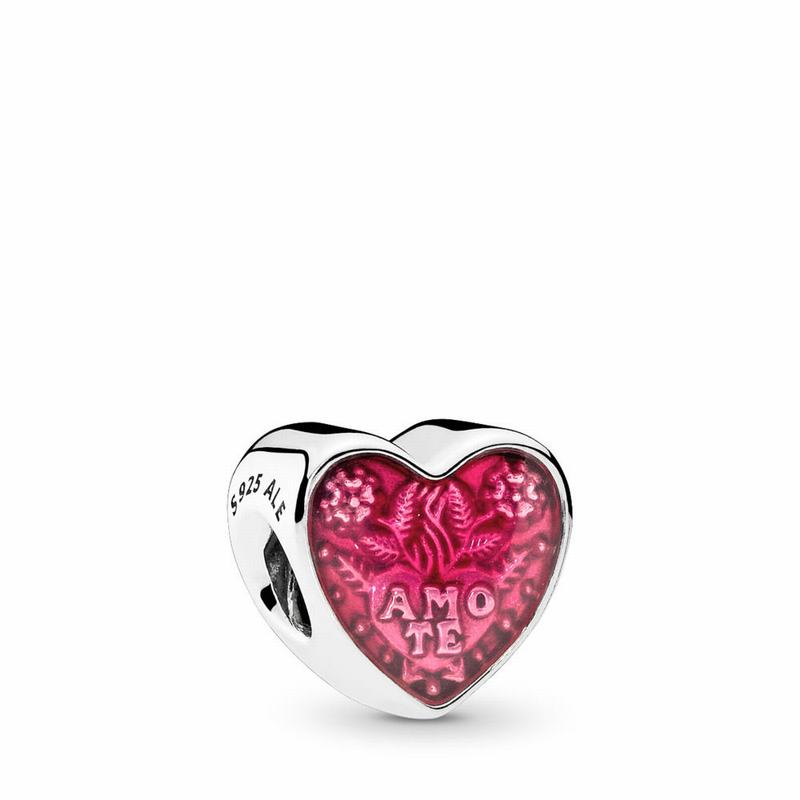 Pandora Latin Love Heart Charm Clearance NZ, Sterling Silver (876952-CSJ)